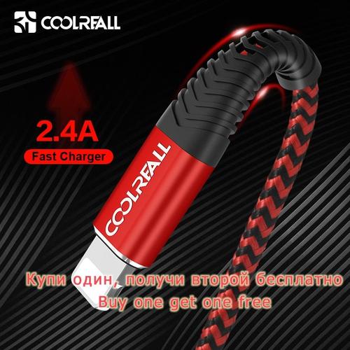 rouge 2m Coolreall - câble USB 2,4a for reCharge rapide