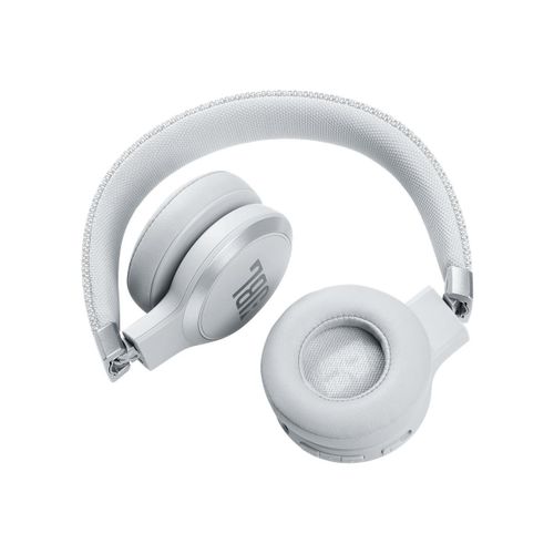 JBL LIVE 460NC - Écouteurs avec micro - sur-oreille - Bluetooth - sans fil, filaire - Suppresseur de bruit actif - jack 3,5mm - blanc