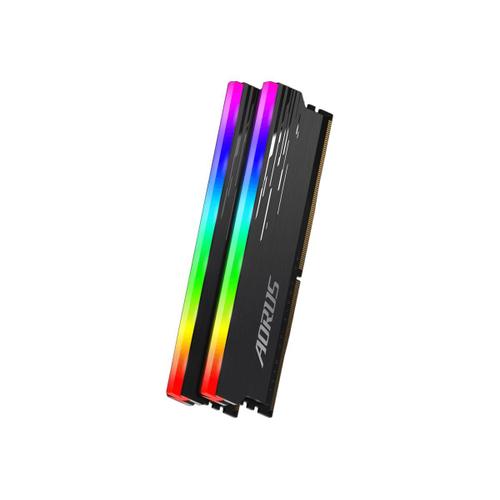 AORUS RGB - DDR4 - kit - 16 Go: 2 x 8 Go - DIMM 288 broches - 3333 MHz / PC4-26600 - CL18 - 1.35 V - mémoire sans tampon - non ECC - gris