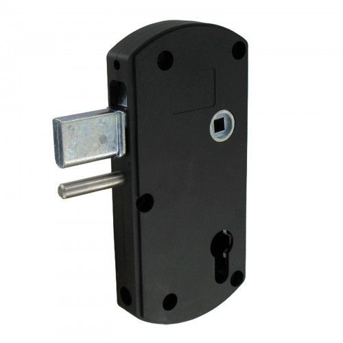 Serrure portail en applique - pêne levant 15 mm - Modulox GB noir TIRARD