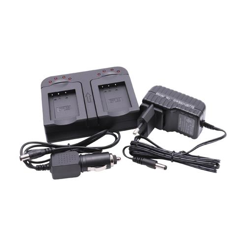 vhbw Chargeur double compatible avec Nikon Coolpix S620, S630, S640, S6150, S6200, S6300 caméra caméscope action-cam - Station, témoin de charge