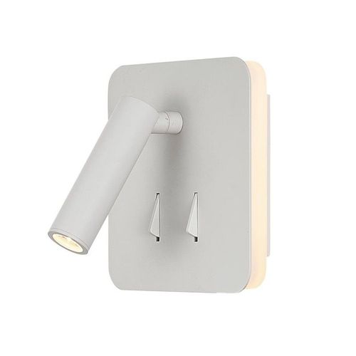 Applique Murale Intérieure Liseuse Led Carrée Blanche - Mantra - Cayman