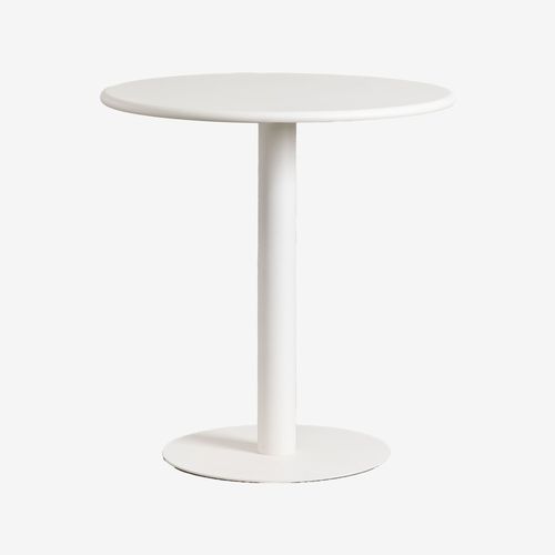 Table De Salle À Manger Ronde En Métal (Ø70 Cm) Mizzi Blanc Gardenia
