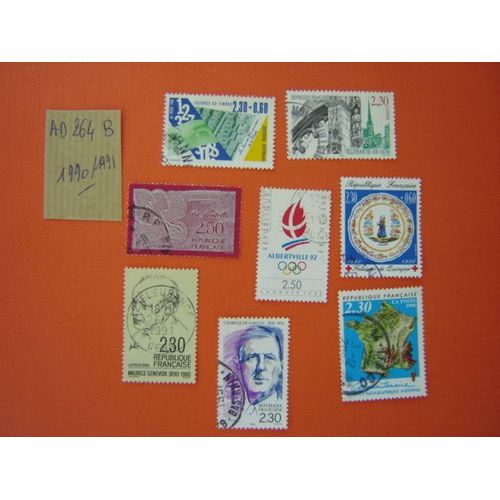 Ad 264 B // Lot De Timbres Obliteres France* Annees 1990