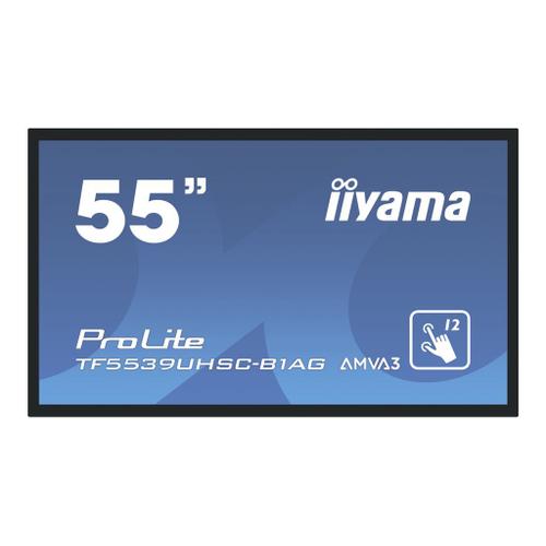 iiyama ProLite TF5539UHSC-B1AG - Classe de diagonale 55" écran LCD rétro-éclairé par LED - signalétique numérique interactive - avec écran tactile (multi-touches) - 4K UHD (2160p) 3840 x 2160 -...