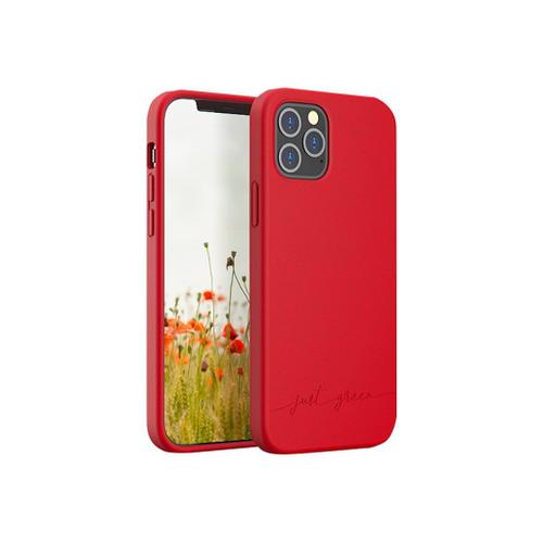 Just Green - Coque De Protection Pour Téléphone Portable - Matériau 100 % Biodégradable - Rouge - Pour Apple Iphone 12, 12 Pro