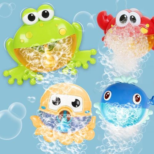 Crabe bleu avec boîte De bain jouets, bec de bain, à bulles, crabe,  grenouille, Poulpe baleine, machine à mousse, versez enfants, douche de  natation
