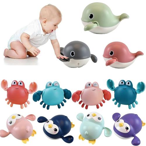 Baleine Grise Jouets De Bain Pour Bébé, Animal Mignon De Dessin Animé Infantile Classique, Le Concept, Plus De 2020 Récent, En Forme De Tortue, Crabe, Baleine Creature Pouvant L'eau Nager Dans, Mechanism De Comme Une Chaîne Horloge,