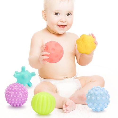 Jaune Massage 1 Verser Multicolore Souptoys Pièces Anti-Stress Balles Infantile Dentition Formation Précoce Jouët Enfants Éducation Sens Doux Jouets