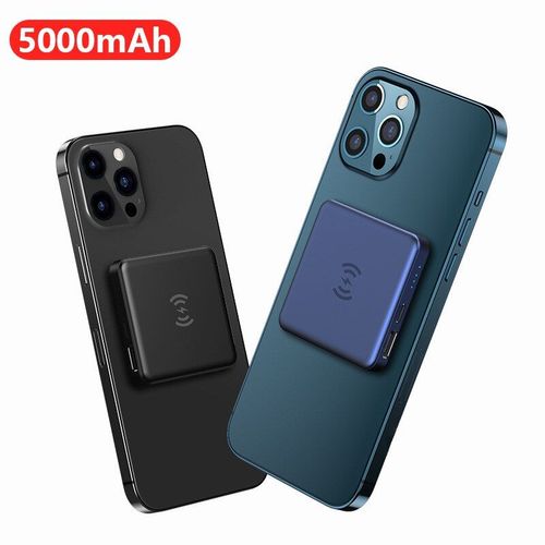 Batterie Externe Magnétique Sans Fil, 5000mah, Pour Chargeur Magsafe, Pour Iphone 12pro 12promax 12mini Magnet, Charge Rapide