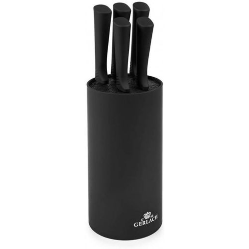 1760 Set Couteau Cuisine En Acier Inoxydable Ensemble De 5 Couteaux 1 X Couteau De Chef 1 X Couteau Japonais Santoku 2 X Couteau De Cuisine 1 X Couteau  Lgumes 54-55 Hrc Noir Smart Black