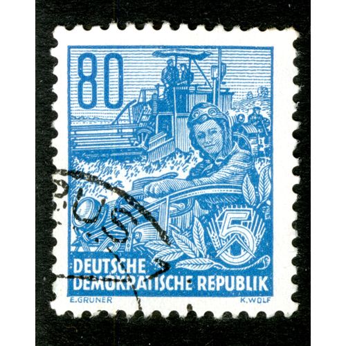 Timbre Oblitéré Deutsche Demokratische Republik, 80, Gruner, Wolf
