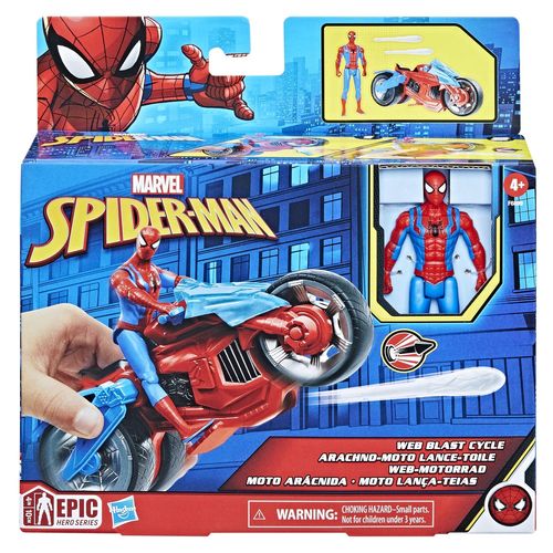 Spiderman Marvel Spider-Man Epic World Of Action Arachno-Moto Lance-Toile