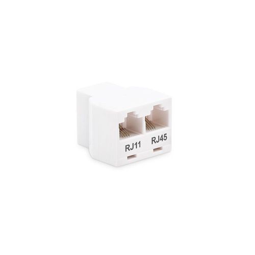 Raccord RJ11 fem/ RJ11+RJ45 fem