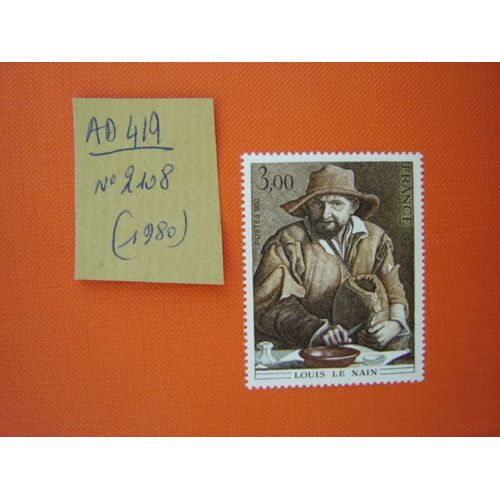Ad 419 // Timbre Neuf France N°2108 (1980)** La Famille De Paysans Par Louis Le Nain