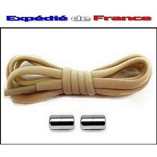 Fini Le Laçage, Plus De Noeud À Faire: Lacets Élastiques Permanents Beige Pour Tout Type De Chaussures Basket Sneakers Tennis Ville Skate Shoes Mocassin Derby Etc