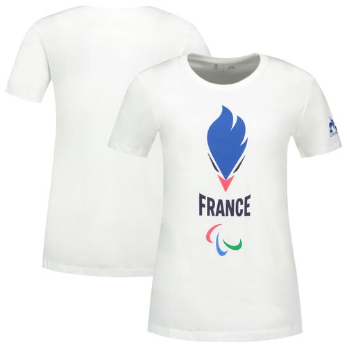 T-Shirt Du Village Olympique De France Des Jeux Paralympiques De Paris 2024 Le Coq Sportif - Blanc - Femme