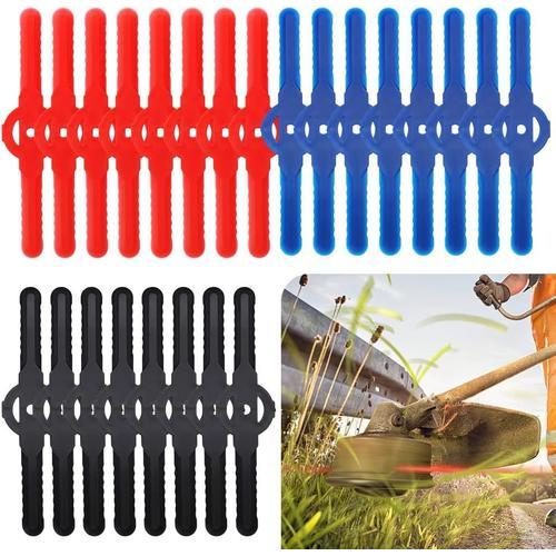 24Pcs lames de rechange pour débroussailleuse à gazon en plastique - Lames de Grass Trimmer Brush Cutter