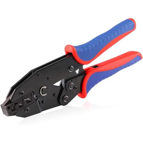 Crimping Tool for Sleeves Ferrule Terminals & Pin Cord End- Ratcheting Wire Crimpers - AWG 10-2 (6-35mm²) - Ratchet Terminal Crimper - Electrical Crimping Tool