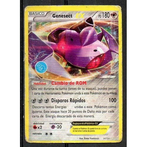 Carte Pokemon Genesect Ex 180pv / Édition Xy : Impact Des Destins / N°64/124 Carte Espagnole