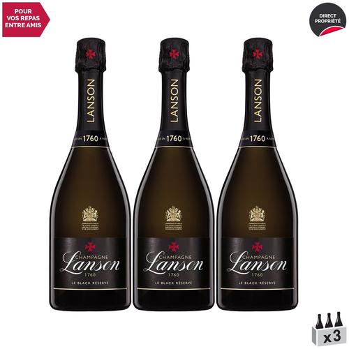 Champagne Lanson Champagne Le Black Réserve Brut Blanc X3