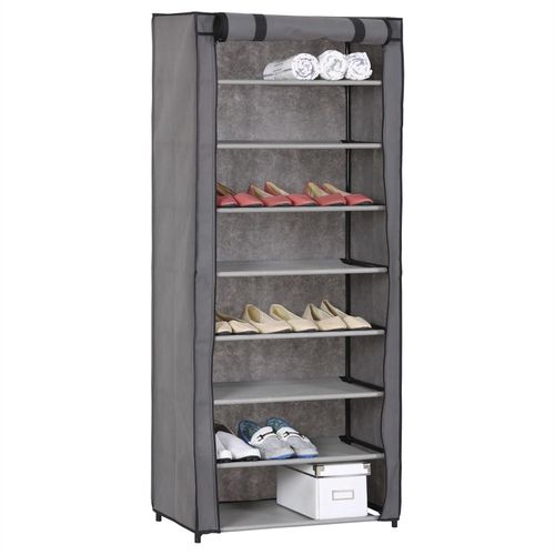 Meuble À Chaussures En Tissu Tamara 8 Tablettes