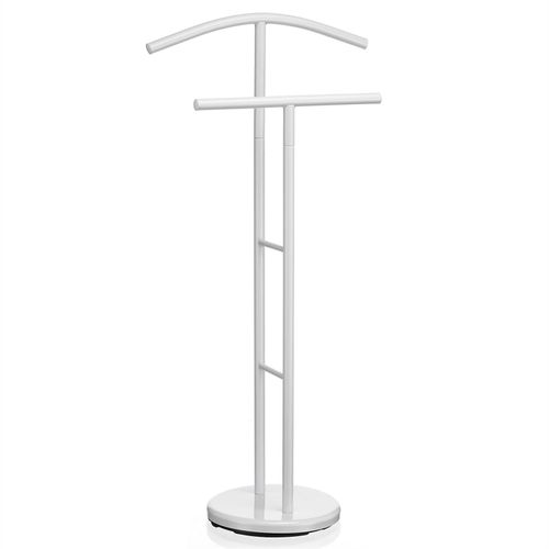 Valet De Chambre Laurenz Valet De Nuit Porte Vêtements Support Veste En Métal Laqué Blanc