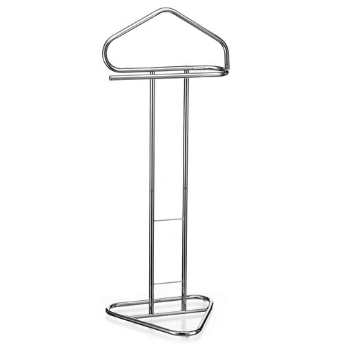 Valet De Chambre Valet De Nuit Camilo Chevalet De Nuit Avec Cintre Pour Veste Et Portant Pour Pantalons, En Métal Chromé