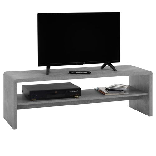 Table Basse Noelle, Table De Salon Rectangulaire Ou Meuble Tv De 120 Cm Avec 1 Étagère De Rangement, En Mélaminé Décor Béton