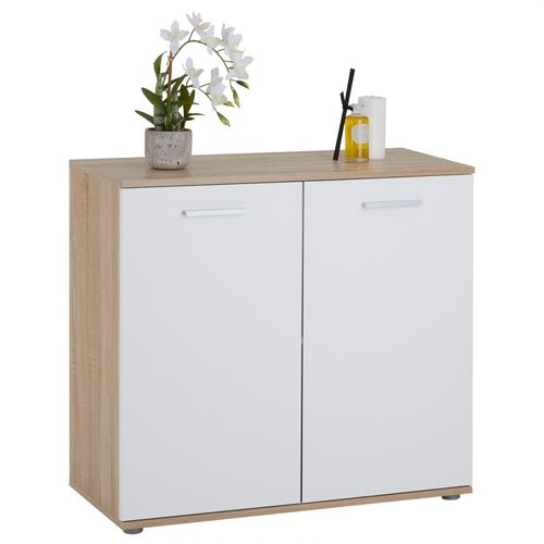 Buffet Chicago Commode Meuble De Rangement En Mélaminé, Avec 2 Portes
