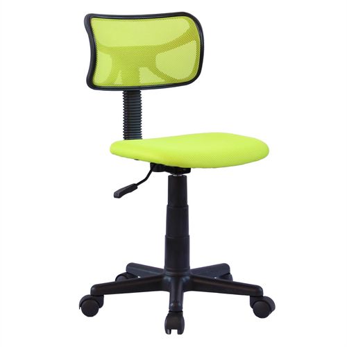 Chaise De Bureau Pour Enfant Milan Fauteuil Pivotant Et Ergonomique, Siège À Roulettes Avec Hauteur Réglable, Mesh Vert