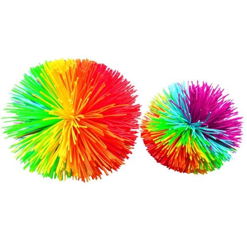 Boule Anti Stress Arc En Ciel 6cm/9cm, Balle Koosh Sensorielle Pour Bébé, Balle Extensible, Anti Stress Pour Enfants Autisme, Besoins Spéciaux, Nouvelle Collection Lava1