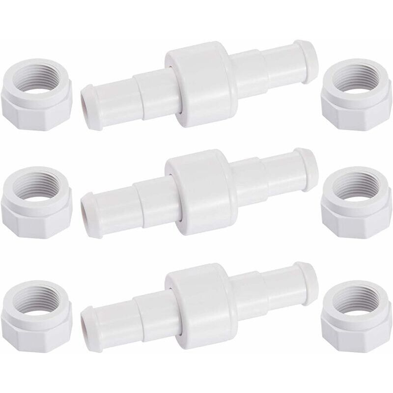 D20 Lot de 3 Raccords Rotatifs pour Tuyau D'arrosage avec 6 ...