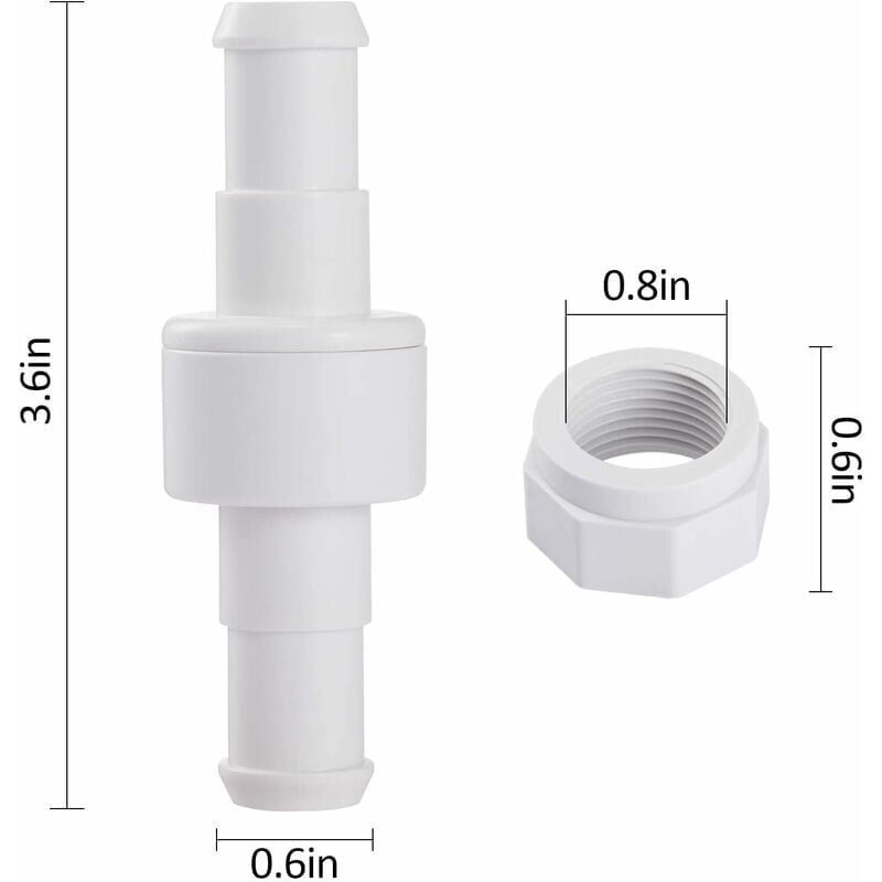 D20 Lot de 3 Raccords Rotatifs pour Tuyau D'arrosage avec 6 ... - 2