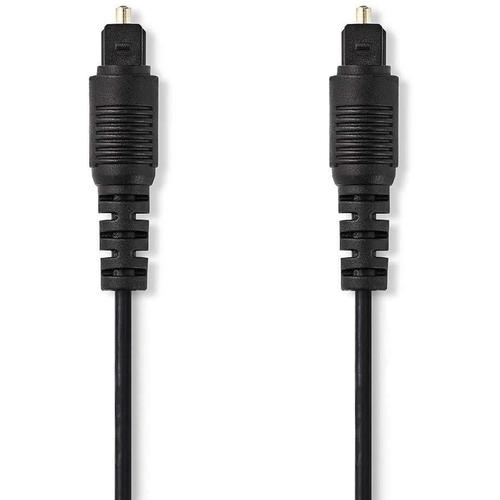 Nedis - Câble audio numérique (optique) - TOSLINK mâle pour TOSLINK mâle - 2 m - fibre optique - noir - rond
