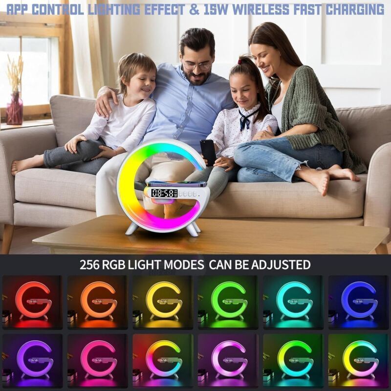 Lampe De Table Intelligente, Lampe D'ambiance Avec Chargeur ... - 3
