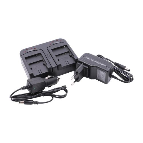 vhbw Chargeur double compatible avec Canon HF10, HF100, HF11 HD, HG20, HG21, XA20, XA10 caméra caméscope action-cam - Station, témoin de charge