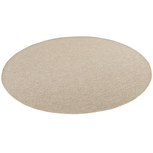 Snapstyle Bentzon - Tapis Naturel Laine Tissée À Plat - Rond Marron 160x160 Cm