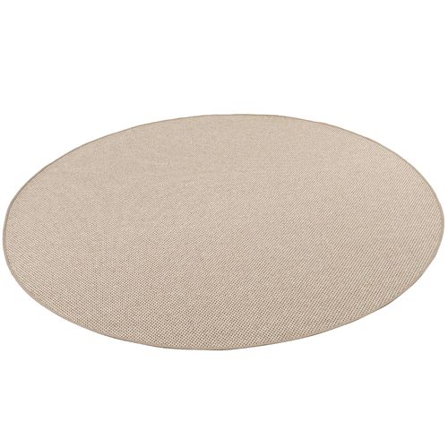 Snapstyle Bentzon - Tapis Naturel Laine Tissée À Plat - Rond Sable 160x160 Cm