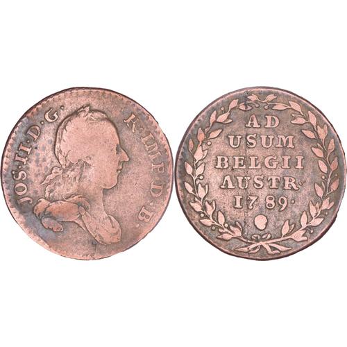 Belgique - Pays-Bas Autrichiens - 1789 - 2 Liards - Joseph Ii - Ad Usum Belgii Austr 1789 - Année Assez Rare - A098