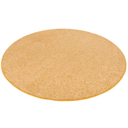 Snapstyle Cottage - Tapis Shaggy À Poils Longs Rond Curry 100x100 Cm