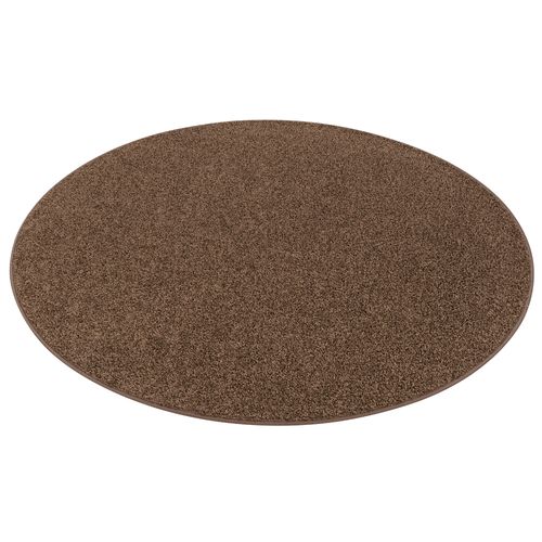 Snapstyle Cottage - Tapis Shaggy À Poils Longs Rond Chocolat 160x160 Cm