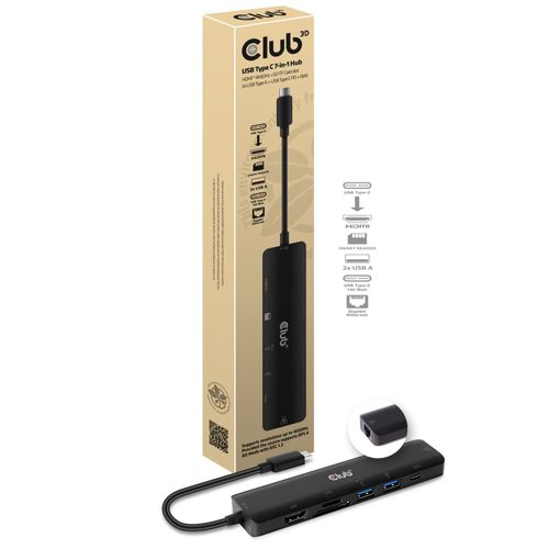 Club3d Usb Type C 7-in-1 Hub - Docking Station - Hdmi