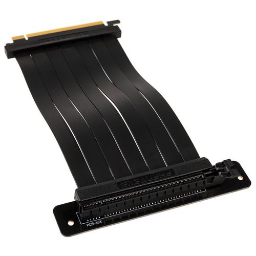 Phanteks Pcie X16 Riser Flachband-kabel, 90 Grad, 22cm - Schwarz