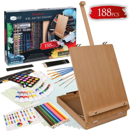 Artina Set De Peinture Vincent 188 Pièces Avec Chevalet