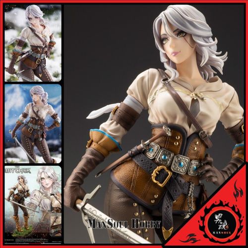 Figurine The Witcher De Ciri Dans La Collection Bishoujo, Échelle 1/7 Mesure Env.23cm. Produit Officiel Par Kotobukiya.