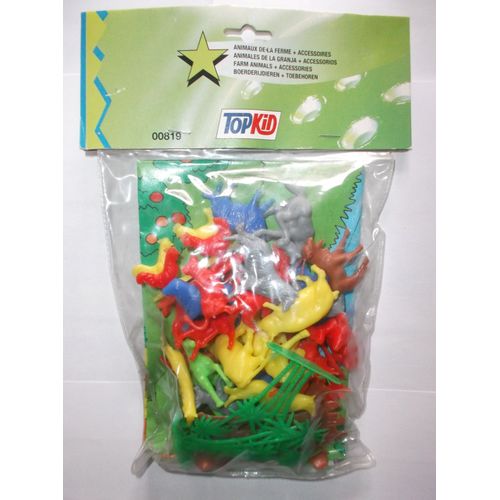 Jouets En Plastique : « Les Animaux De La Ferme » - Vintage - « Top Kid » - Pour Enfants De Plus De 3 Ans