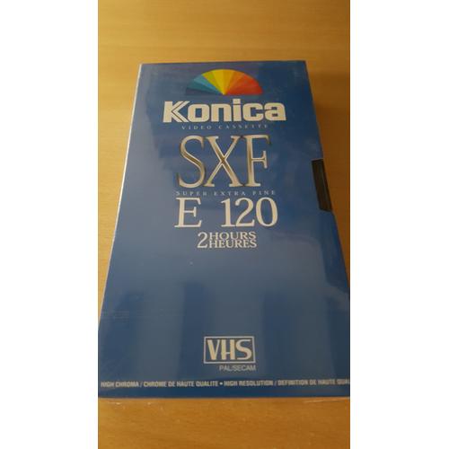 VHS vierge - KONICA vidéo cassette SXF super extra fine 120 minutes