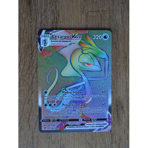 Carte Pokemon Lézargus Brillante Vmax 320 Pv Rainbow 195/192 Eb02 Clash Des Rebelles