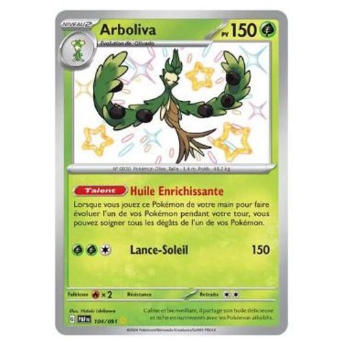 Pokemon Arboliva 104 / 091 Destinées De Paldea Shiny